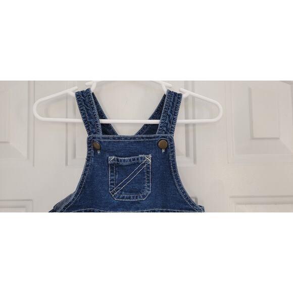 Baby Faded Glory Denim Shortalls Size 6-9 Months - Picture 2 of 6